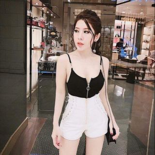 Sét áo 2 dây quần short lưng cao