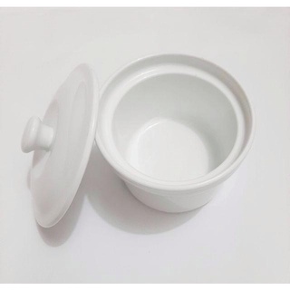 Thố sứ trắng chưng yến hiệu CK