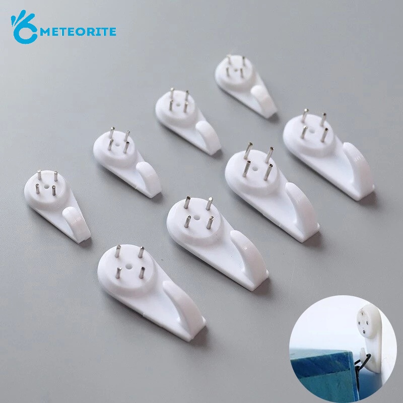 Móc Nhựa Trắng Gắn Tường Treo Đồ Tiện Dụng Size S/M/L