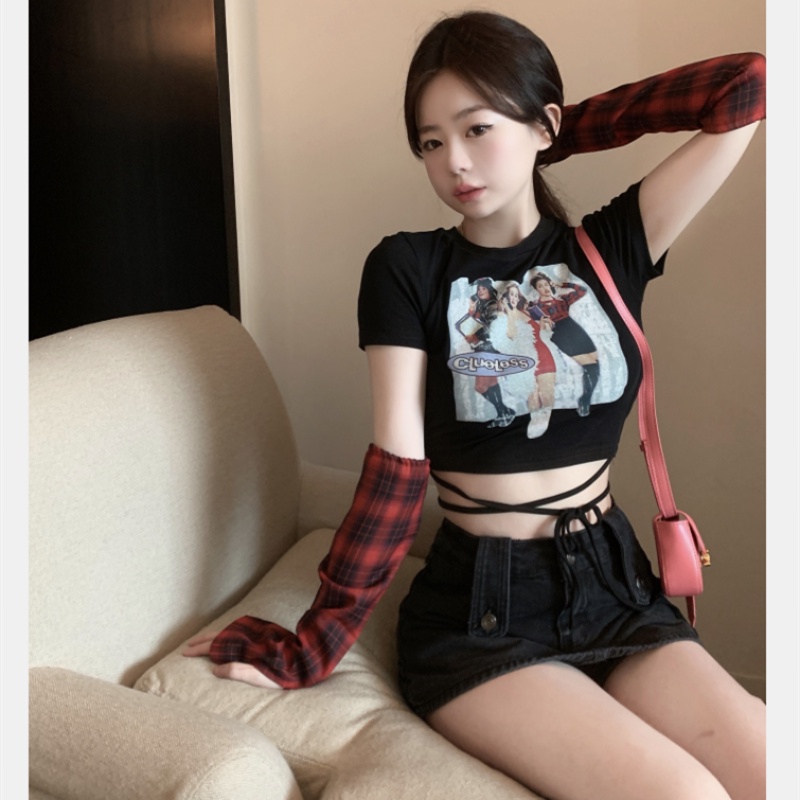 Áo Thun Croptop Thiết Kế Cột Dây Eo Cao Thời Trang Quyến Rũ Cho Nữ