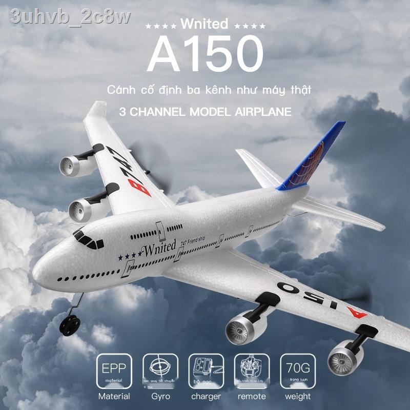 ↂ ❡ □ ↂ (Date mới)☜✐Máy bay điều khiển từ xa Boeing 747 mô hình chở khách lớn cánh cố định bằng bọt tàu lượn điện đồ chơ