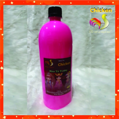 Màu Tô Tượng Kim Tuyến Lấp Lánh Pha Sẵn Chai 1000ml Có Vòi Nhấn Hungacolor