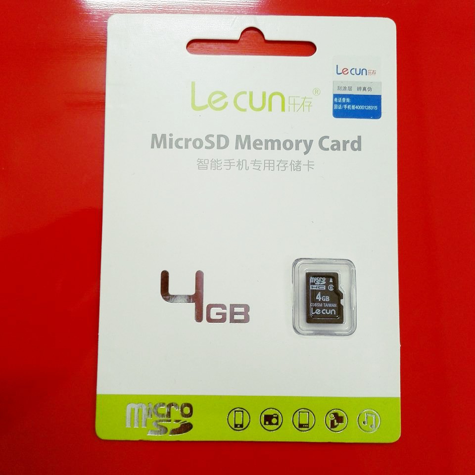 Thẻ Nhớ Micro SD Lecun 4GB Class 6 Chính Hãng