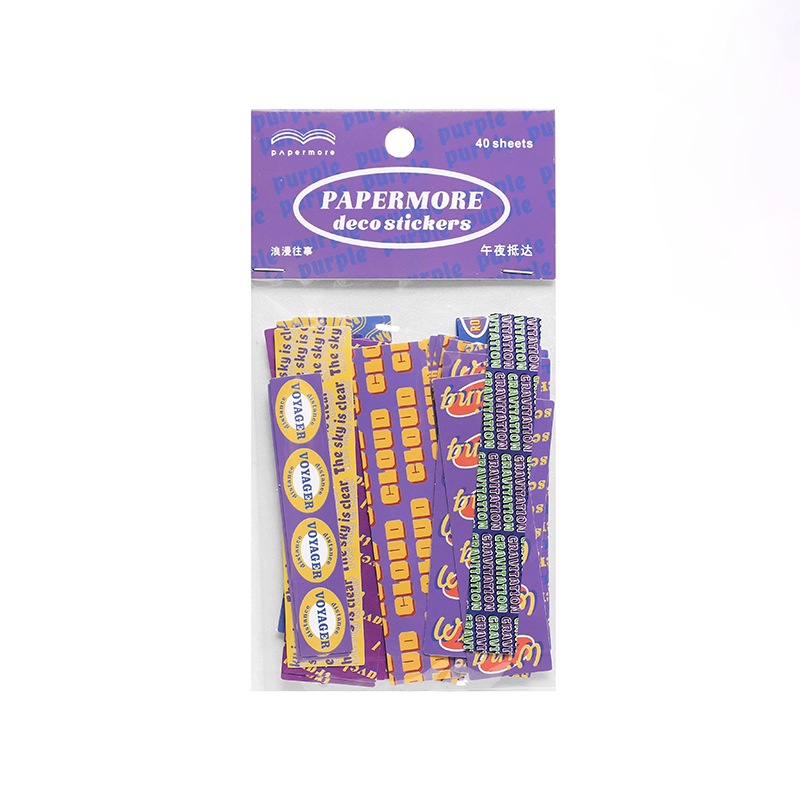 Túi 40 Miếng Dán Trang Trí Sổ Tay DIY Phong Cách Hàn Quốc