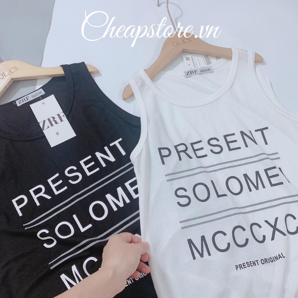 [Mã FAMAYWA giảm 10K đơn 50K] Áo phông giấy nữ_Áo ba lỗ thun giấy in chữ 2 màu basic hottrend 2021 | BigBuy360 - bigbuy360.vn