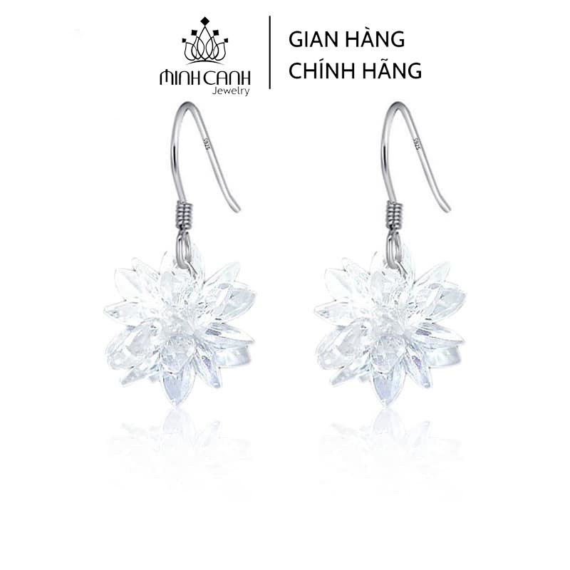 Bông Tai Bạc Hoa Tuyết Dáng Móc - Minh Canh Jewelry