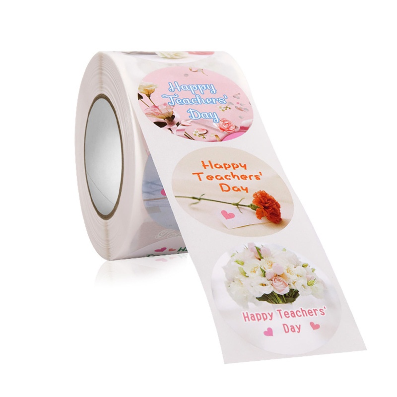 Set 500 Miếng Dán Tự Dính In Chữ Thank You 1.5Inch Trang Trí Đa Ứng Dụng