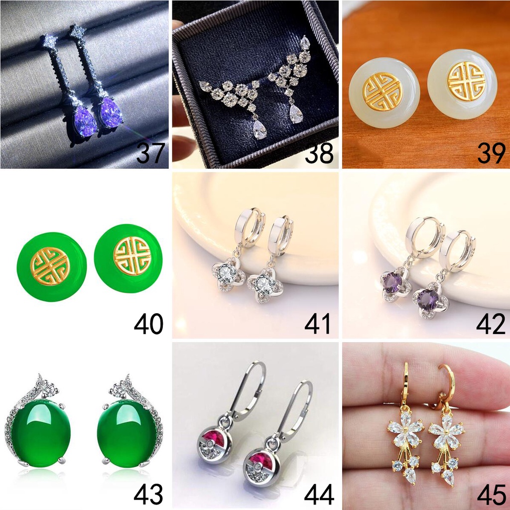 925 pure silver Earring for women Korean Fashion Jewellery Ear Accessories ED015