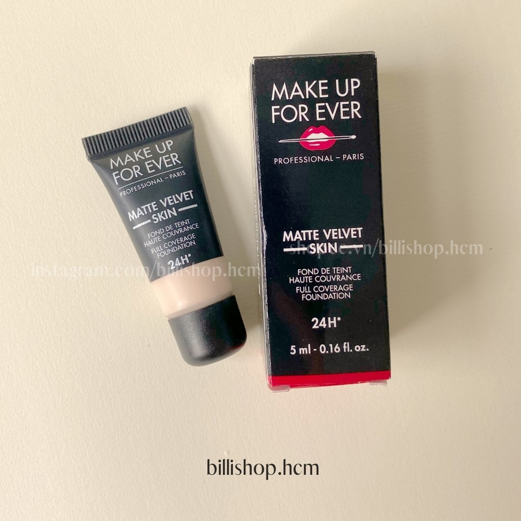 [Make Up Forever] KEM NỀN MATTE VELVET SKIN FULL COVERAGE FOUNDATION MINI 5ML