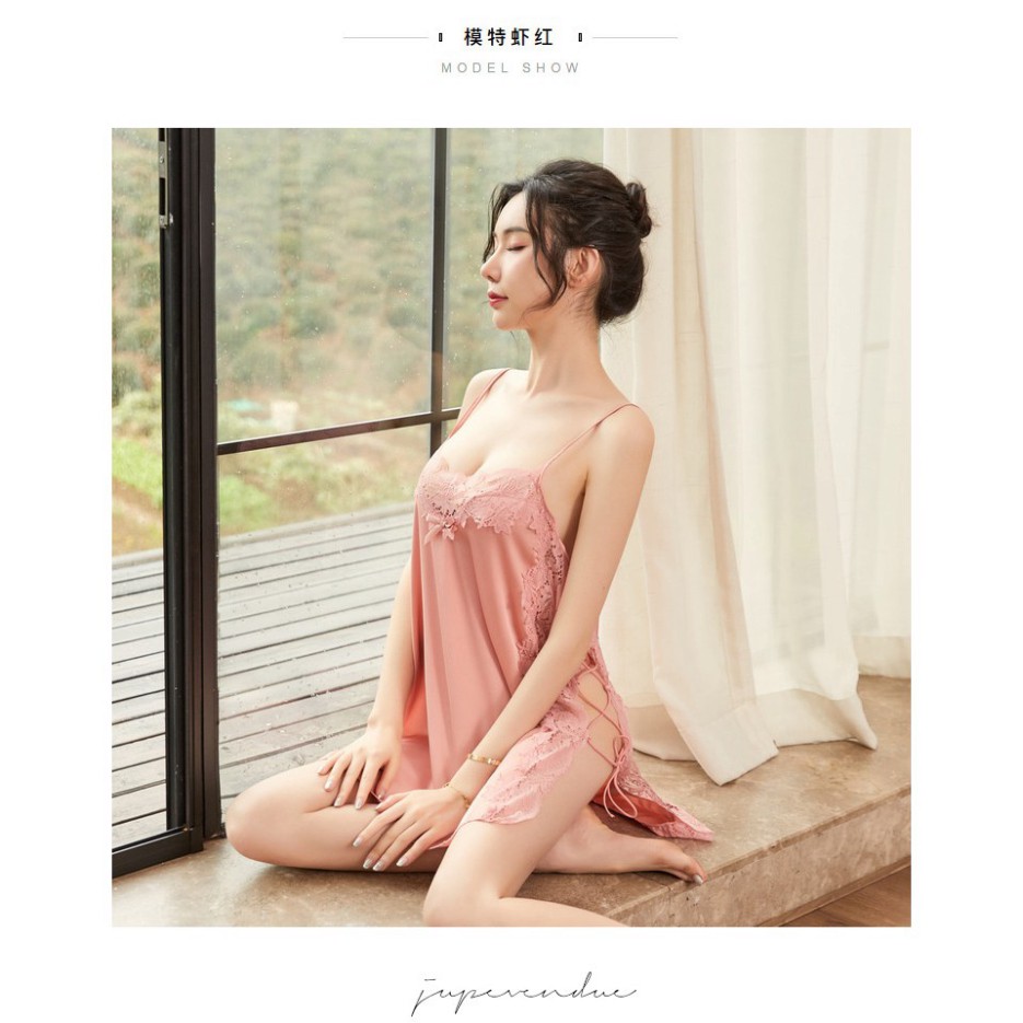 Váy ngủ sexy gợi cảm 2 dây lụa satin cao cấp đan dây hông (Hàng QC Cao Cấp) VN542 | BigBuy360 - bigbuy360.vn