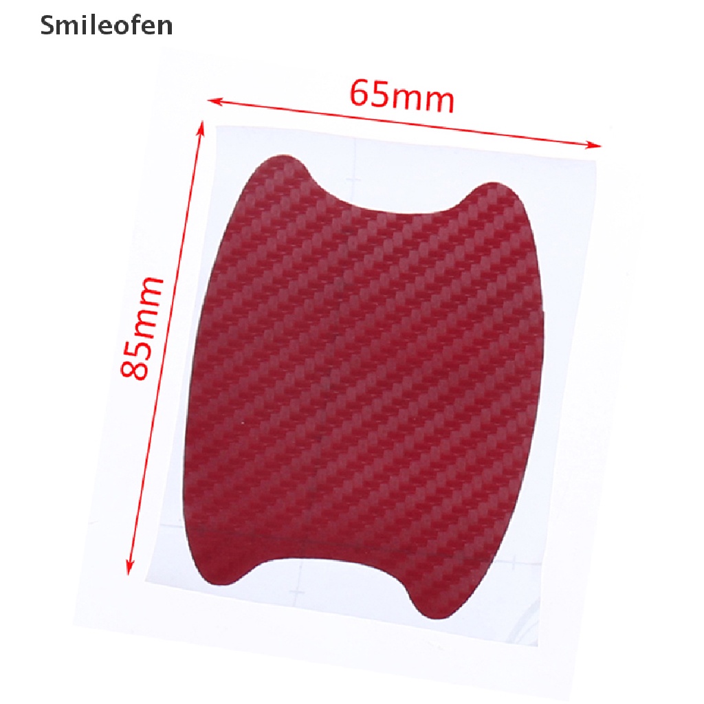 Bộ 4 miếng dán bảo vệ tay nắm cửa xe ô tô bằng sợi carbon chống trầy xước
