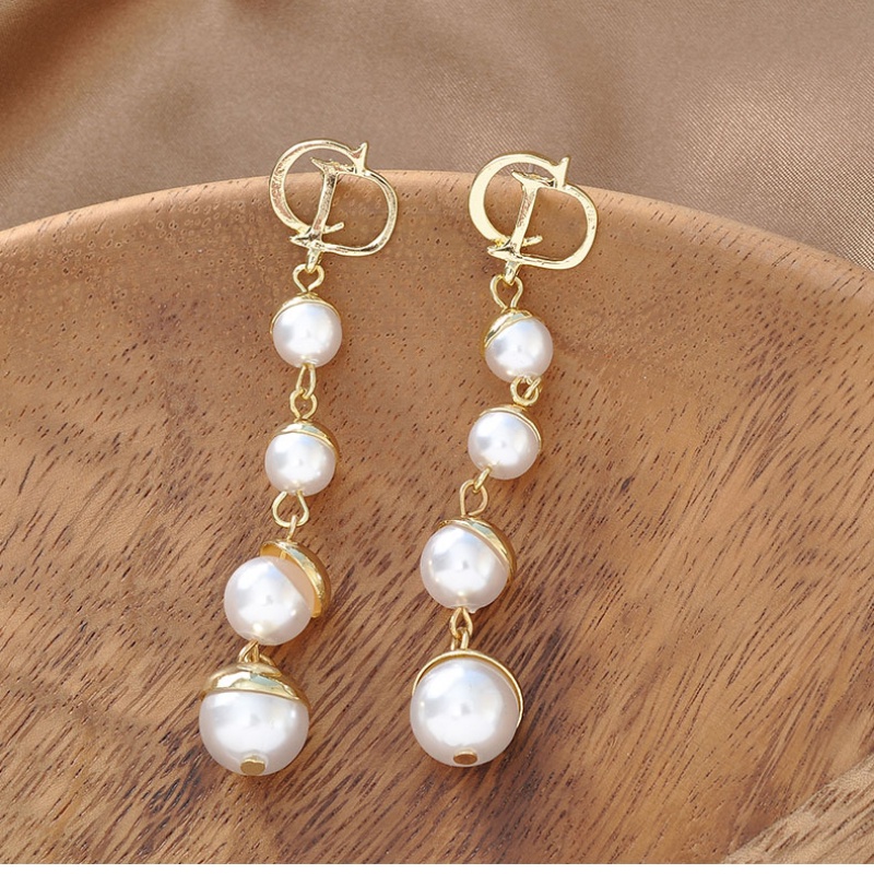 Đôi Bông Tai Dáng Dài Họa Tiết Chữ In Thời Trang Cho Nữ