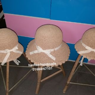 Combo mũ sợi cọ mẹ và con 650k