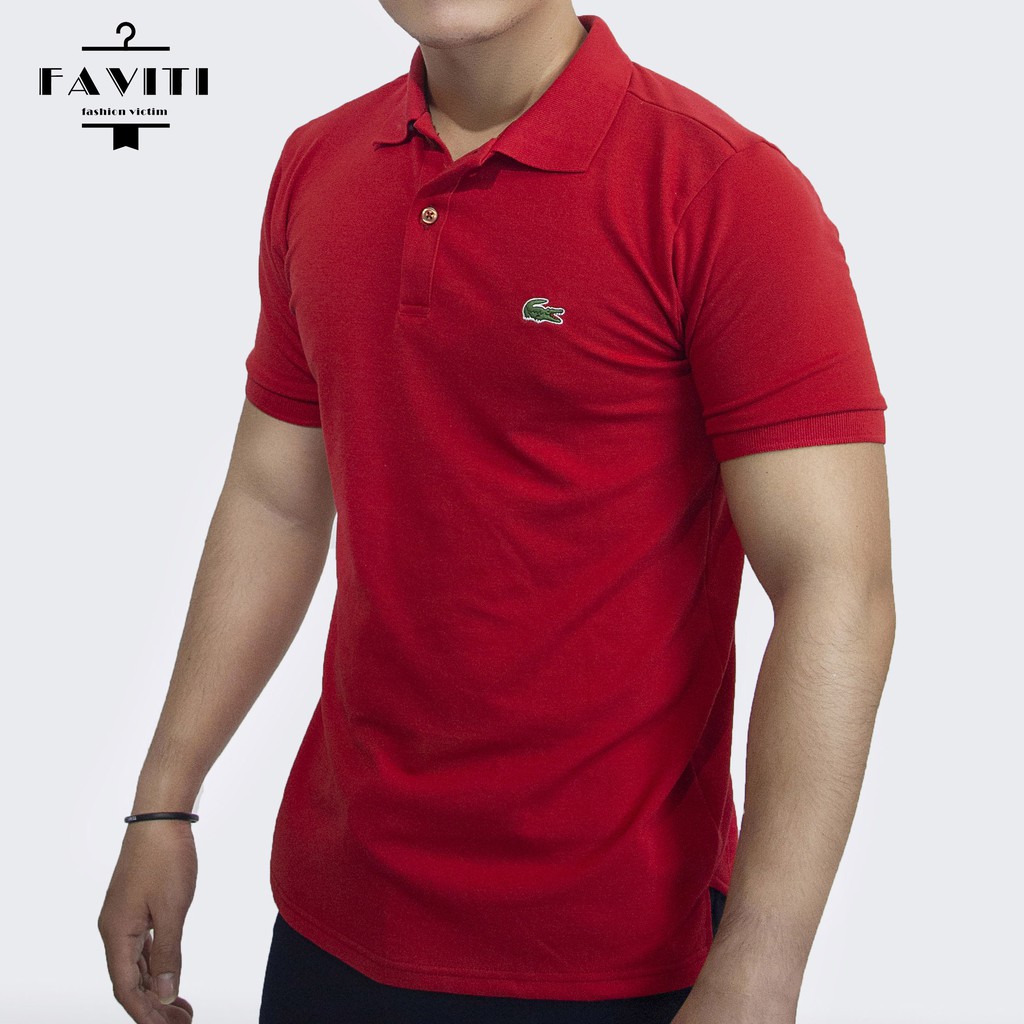 Áo Thun Polo Nam có cổ bẻ tay ngắn đẹp thời trang cá sấu cao cấp FAVITI AT05