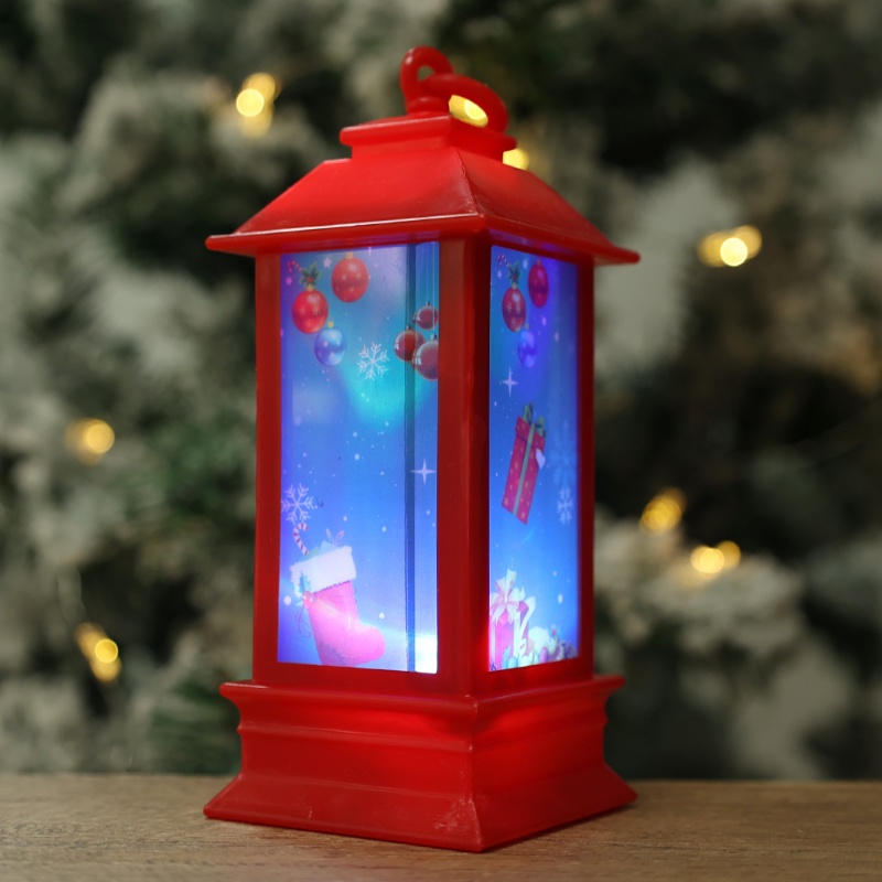 Đèn Lồng LED Không Lửa In Họa Tiết Hoạt Hình Ông Già Noel / Người Tuyết Trang Trí Nhà Cửa / Tiệc Giáng Sinh