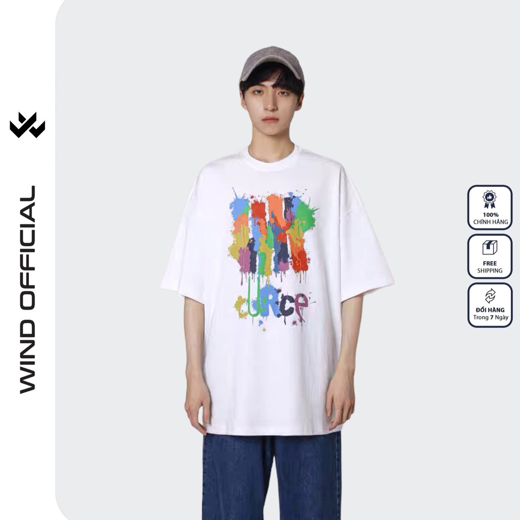 Áo thun tay lỡ WIND phông unisex form rộng TURCE nam nữ cotton ulzzang oversize