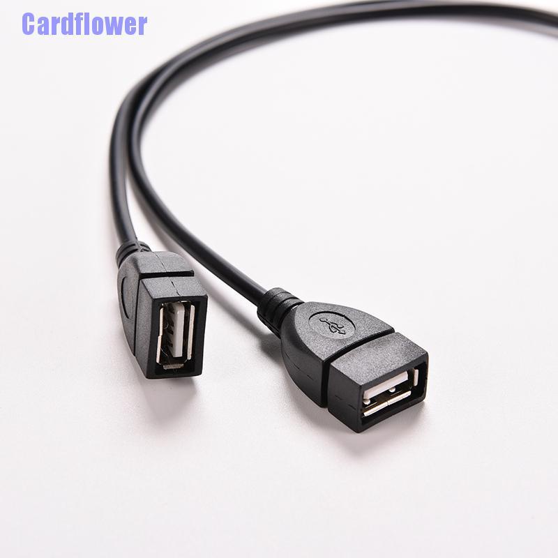 Cardflower  USB 2.0 A Male To 2 Dual USB Female Jack Y Splitter Hub Power Cord Adapter Cable