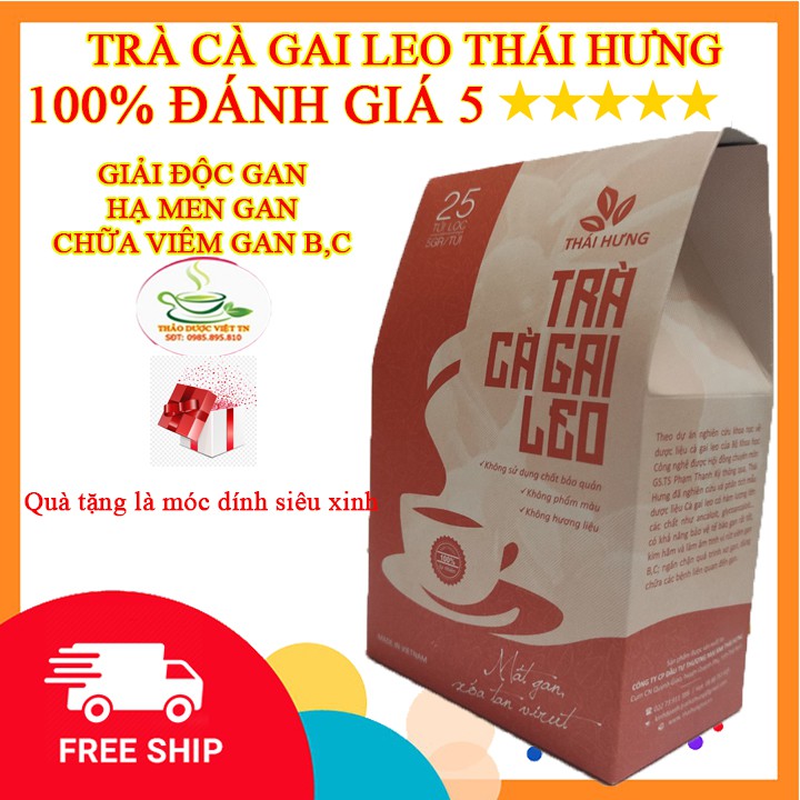 Trà Giải Độc Gan Mát Gan Cà Gai Leo Thái Hưng 25 Túi Lọc 125g Xóa Tan Mụn Nhọt Mẩn Ngứa hàng chính hãng