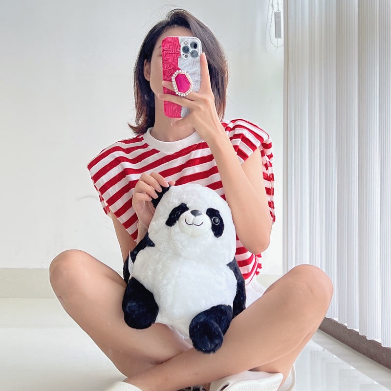 Thú Nhồi Bông Hình Khủng Long / Heo / Gấu Trúc Cỡ Lớn Dễ Thương Cho Bé Gái