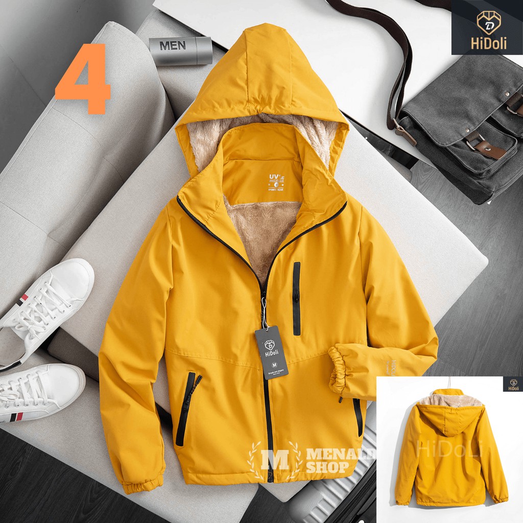 Áo Gió Tráng Bạc Lót Lông Nhung Chống Nước Hidoli - Hàng Chính Hãng Menaldo