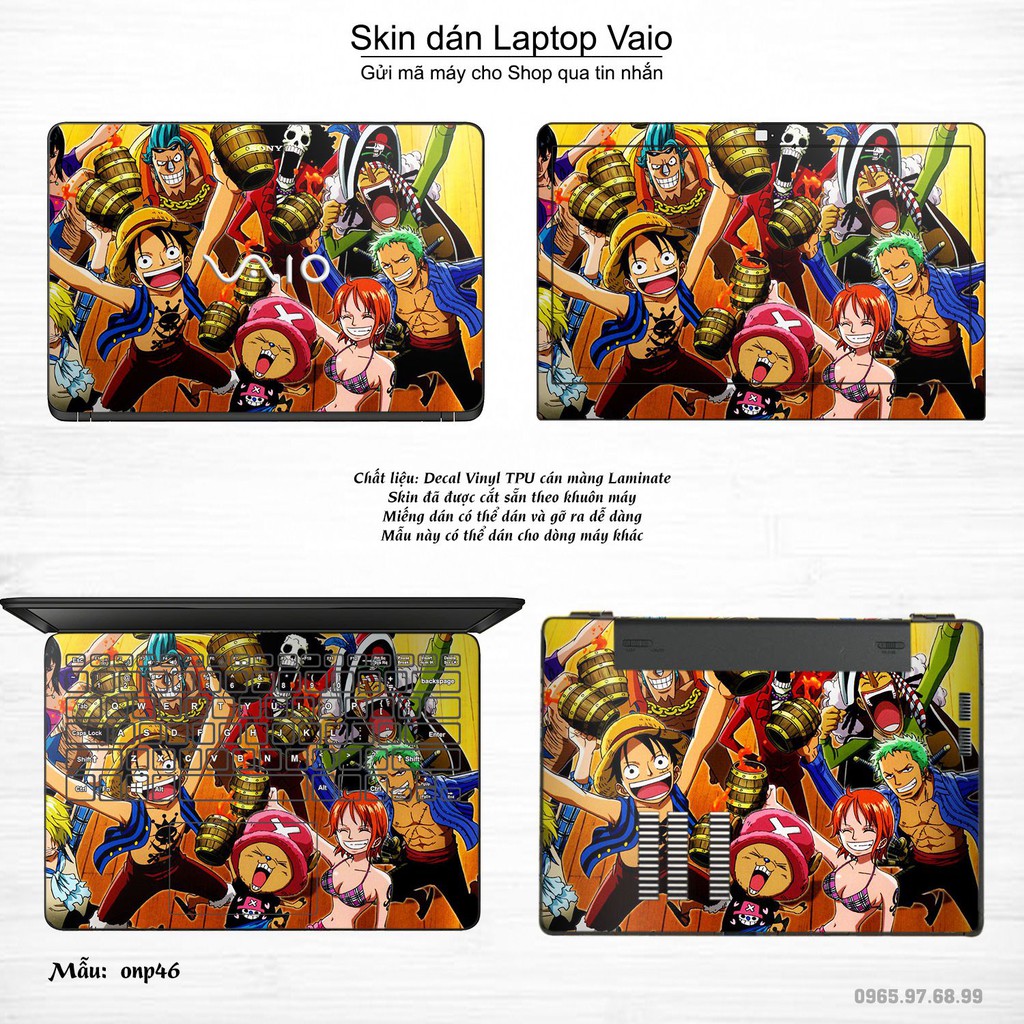 Skin dán Laptop Sony Vaio in hình One Piece _nhiều mẫu 25 (inbox mã máy cho Shop)