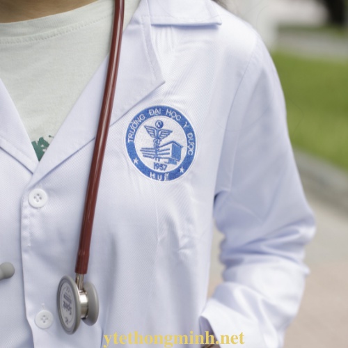 Áo blouse nam nữ dài tay ngắn tay kaki co giãn cao cấp logo thêu in theo yêu cầu (áo blue bác sĩ, dược sĩ) | BigBuy360 - bigbuy360.vn