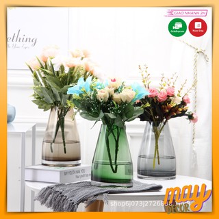 Bình Hoa Thủy Tinh Đẹp Trang Trí Decor, Lọ Hoa Thủy Tinh Cao Cấp Cắm Hoa Nghệ Thuật | MAY Decor