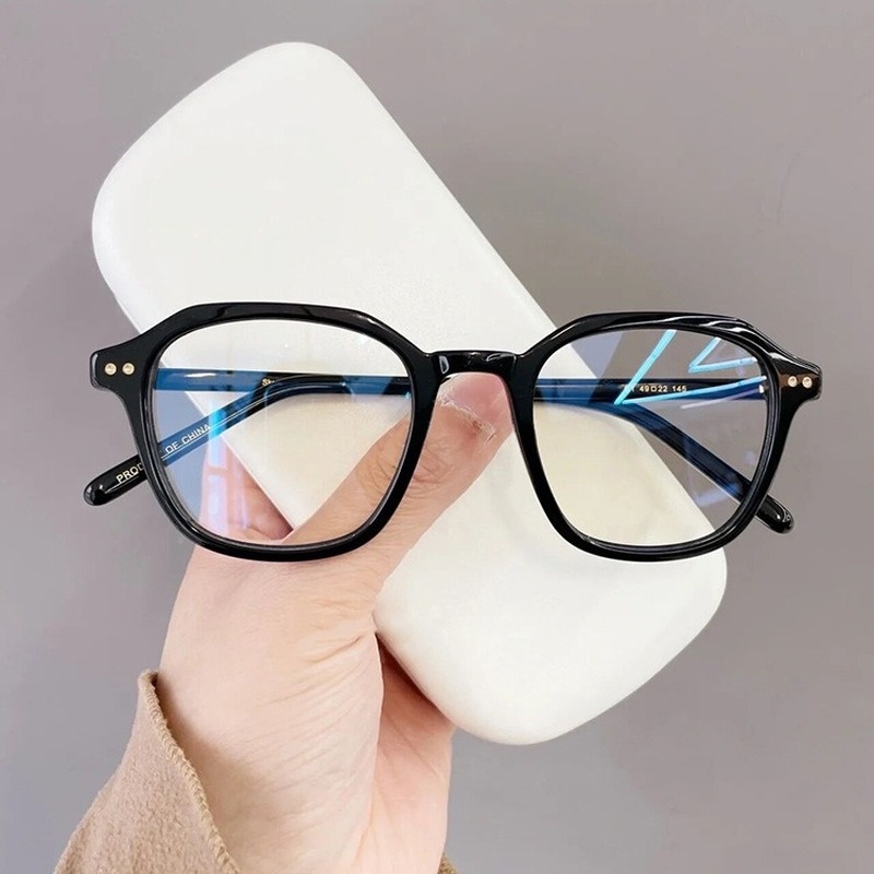 (AIMURUSI) COD Mát Gọng Nhỏ Không Đối Xứng Chống Ánh Sáng Xanh Thời Trang Hàn Quốc Retro Mới Unisex Kính
