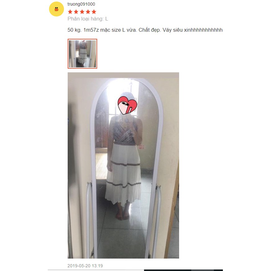 (SẴN) Váy / đầm trắng 2 dây họa tiết thổ cẩm dáng xòe dễ thương thời trang đi biển hè V00080 | BigBuy360 - bigbuy360.vn