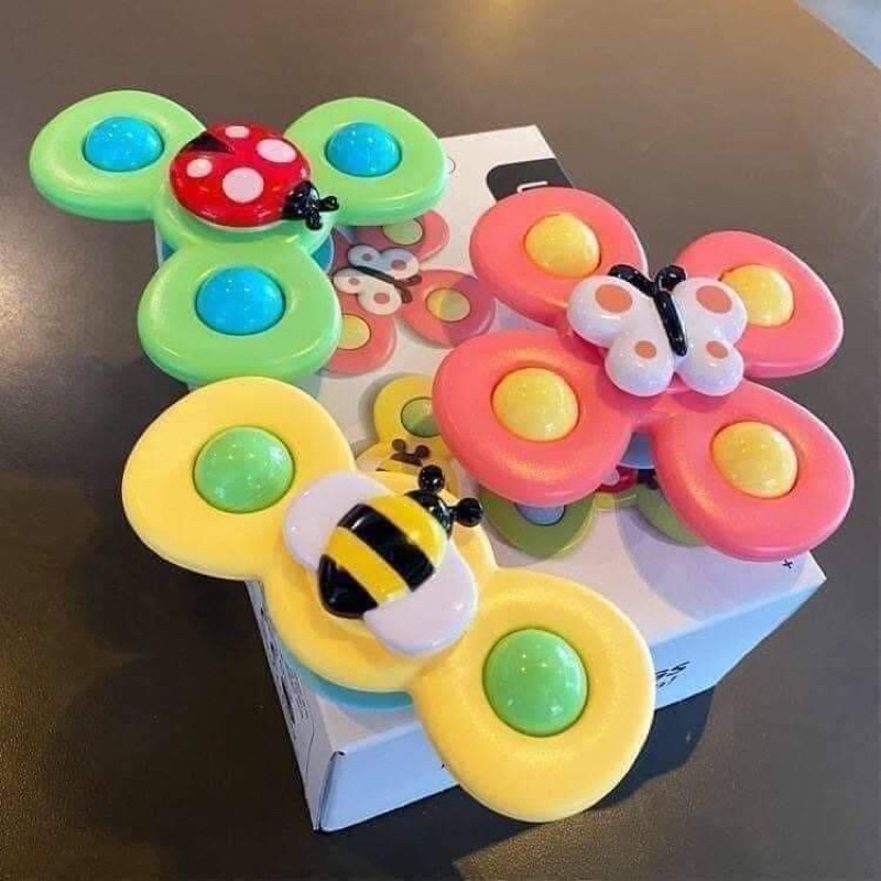 Bộ 3 con quay đồ chơi cho bé dán tường