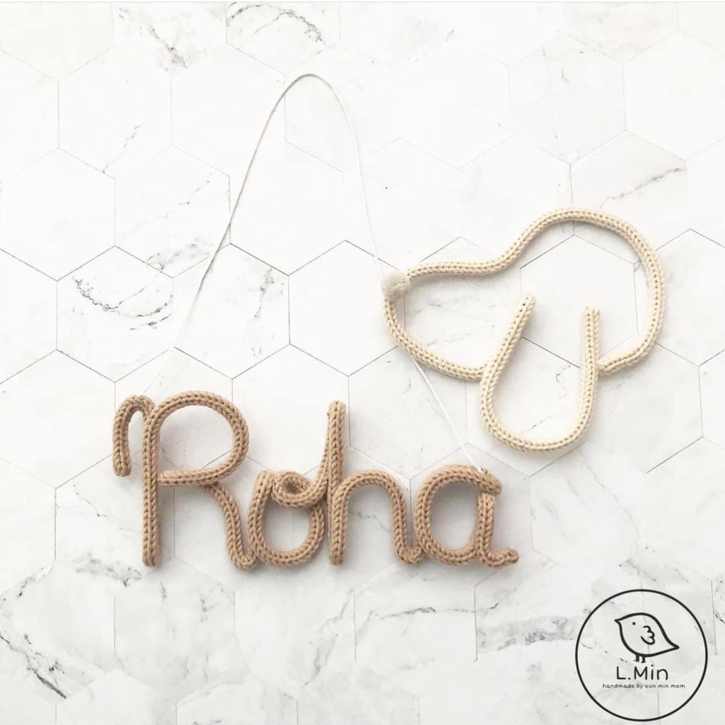 Bảng tên len cho bé  made by l.min