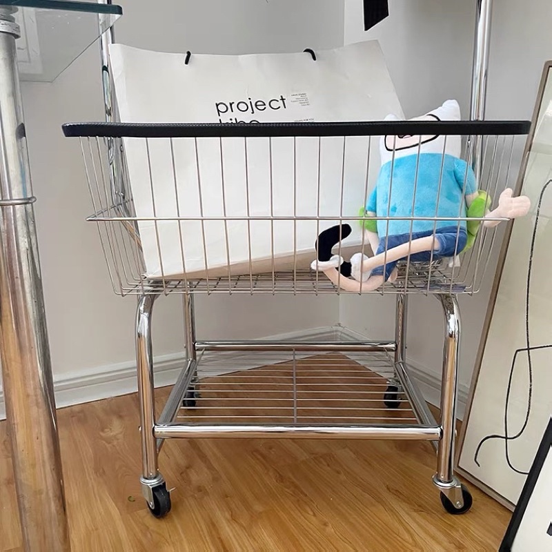 Giá treo quần áo kèm giỏ đựng, sang trọng, chắc chắn, linh hoạt với bánh xe di chuyển- ANI.ROOM