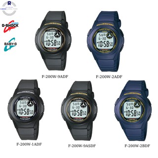 Đồng Hồ Nam nữ Casio F-200 9ADF 9ASDF 2BDF 1ADF chống nước 5ATM - Đèn nền LED - CÓ B