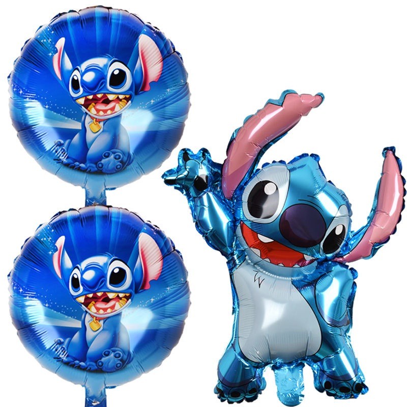 Bong Bóng Hình Lilo &amp; Stitch Hoạt Hình Trang Trí Tiệc Sinh Nhật Cho Bé Trai