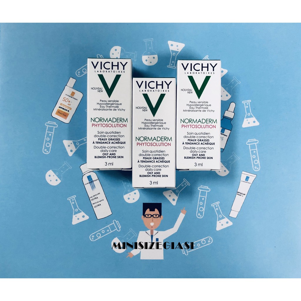 Sample Vichy Chính Hãng- Kem Dưỡng Dạng Gel Sữa Dành Cho Da Mụn Với Tác Động Kép Normaderm Phytosolution 3ml