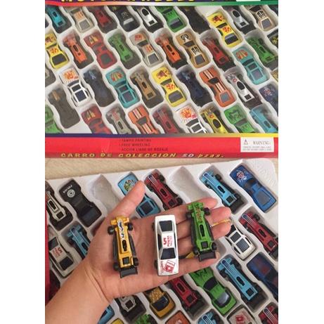 Đồ chơi bộ 50 Ô tô mini, nhiều mẫu ngộ nghĩnh cho bé, xe chạy đà , xe ô tô đua - Loki
