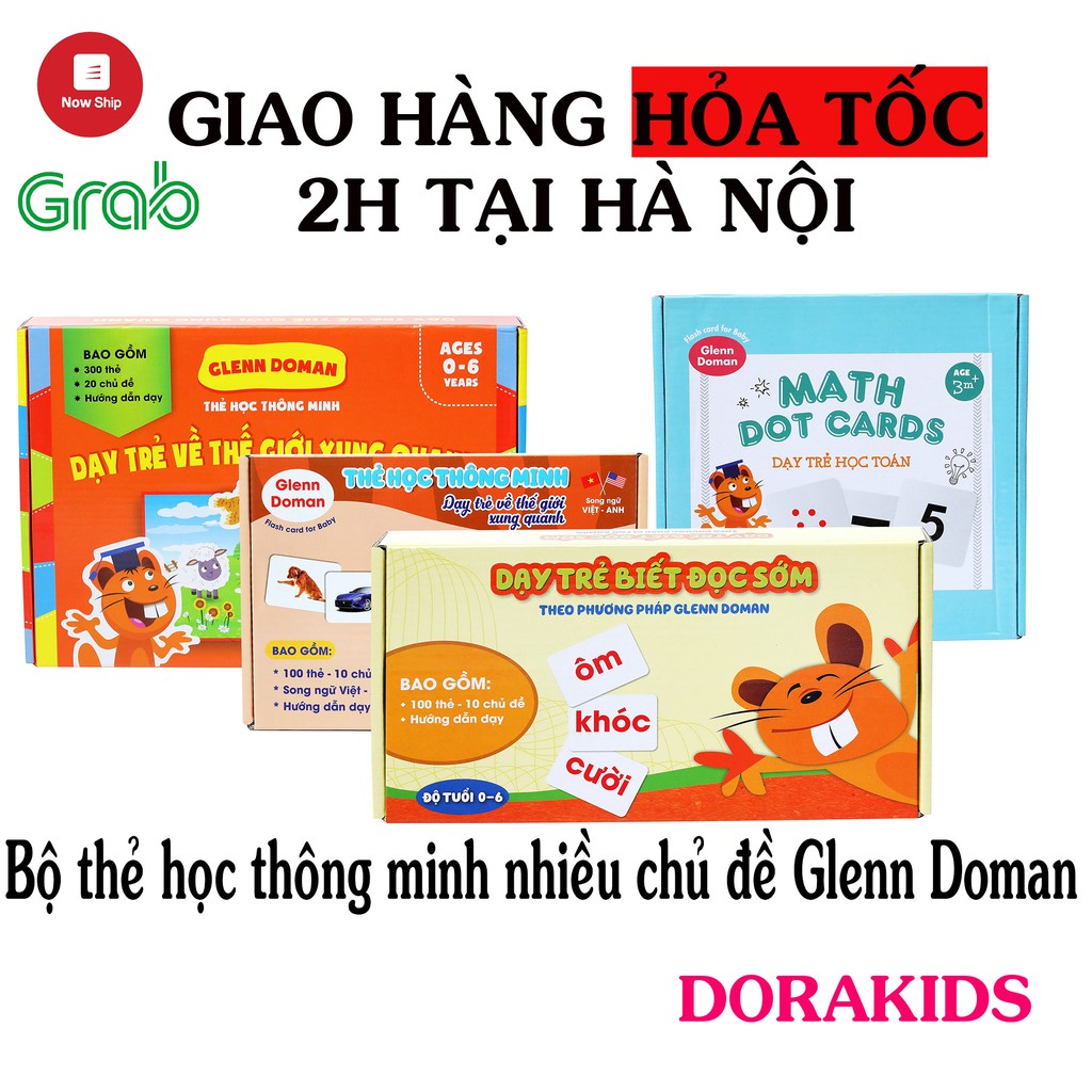 Bộ thẻ học thông minh Flash Card chuẩn Glenn Doman cho bé từ 0-6 tuổi, giúp bé phát triển tư duy sáng tạo