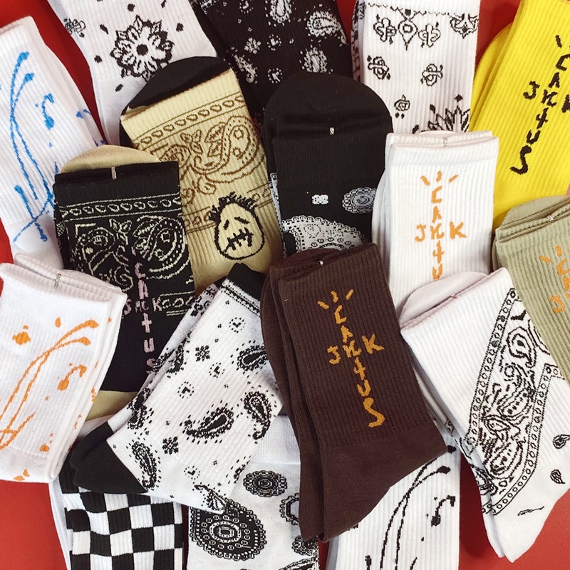 Vớ Travis Scott Unisex - Tất Họa Tiết Bandana Paisley