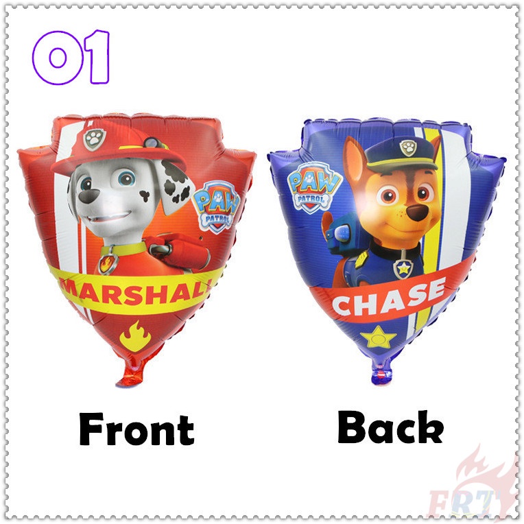 Bong bóng lá nhôm trang trí tiệc sinh nhật chủ đề tuần tra Paw Patrol tùy chọn