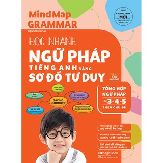 Sách MINDMAP GRAMMAR - Học nhanh Ngữ pháp tiếng Anh bằng sơ đồ tư duy (Tổng hợp Ngữ pháp lớp 3-4-5 theo chủ đề)