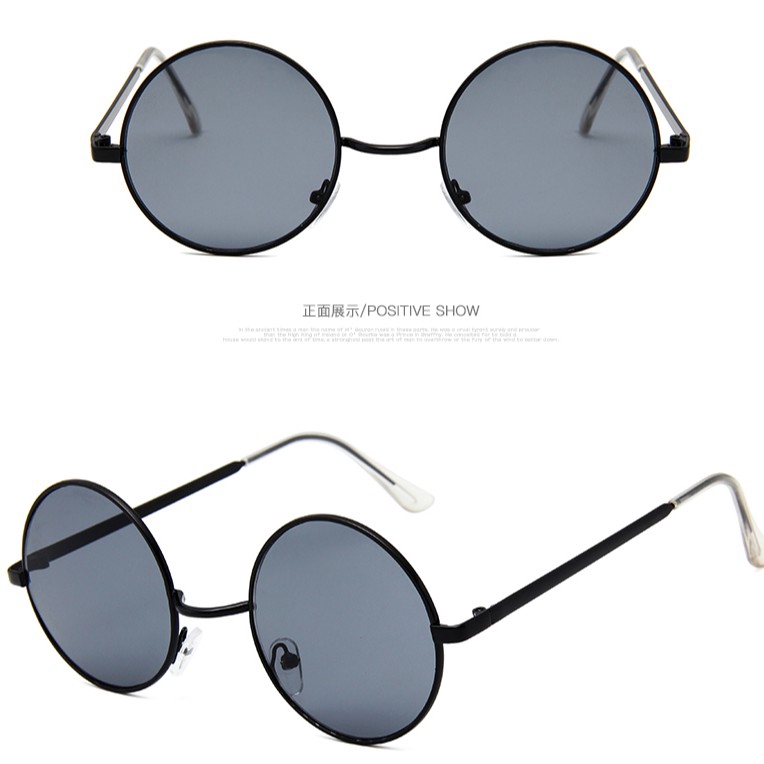 Kính mát gọng kim loại tròn cho nam nữ