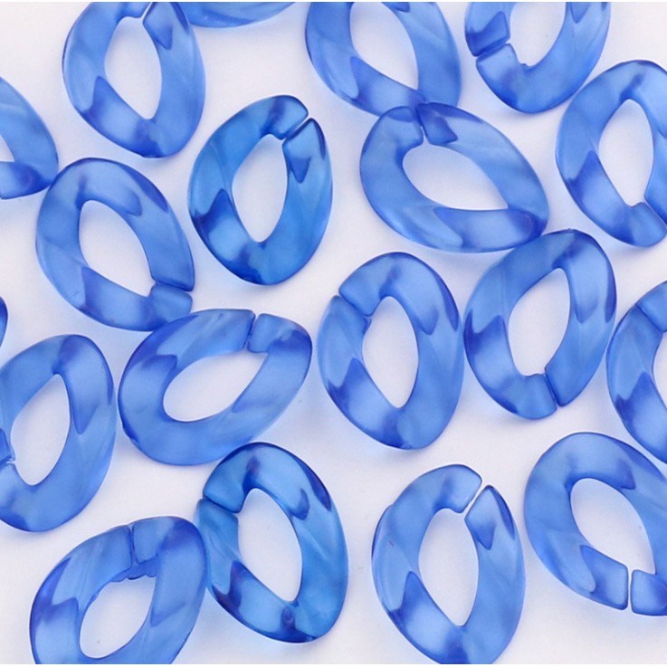 Vòng Đeo Tay Nhựa Acrylic Trong Suốt 23x17mm Có Khóa Dạng Xích Màu Sắc