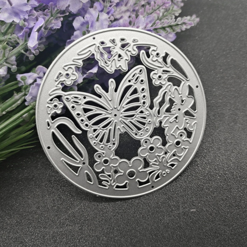 Tấm khuôn cắt dập nổi DIY tạo kiểu hoa bướm bằng kim loại cho làm sổ lưu niệm album thiệp