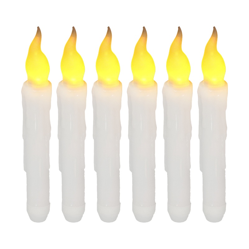 Bộ 6 Đèn Led Hình Nến Không Khói Trang Trí Năm Mới