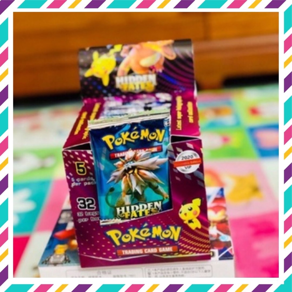 Thẻ pokemon, thẻ bài pokemon, đồ chơi pokemon, hộp vip 32 gói