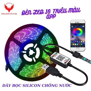 Dây đèn led trang trí phòng ngủ, nháy theo nhạc, đèn led tiktok, dây bọc silicon chống nước, đèn decor