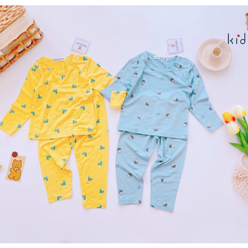 Bộ KidiKidi Thun Lạnh Tay Dài Cho Bé Gái [ 8-28Kg]
