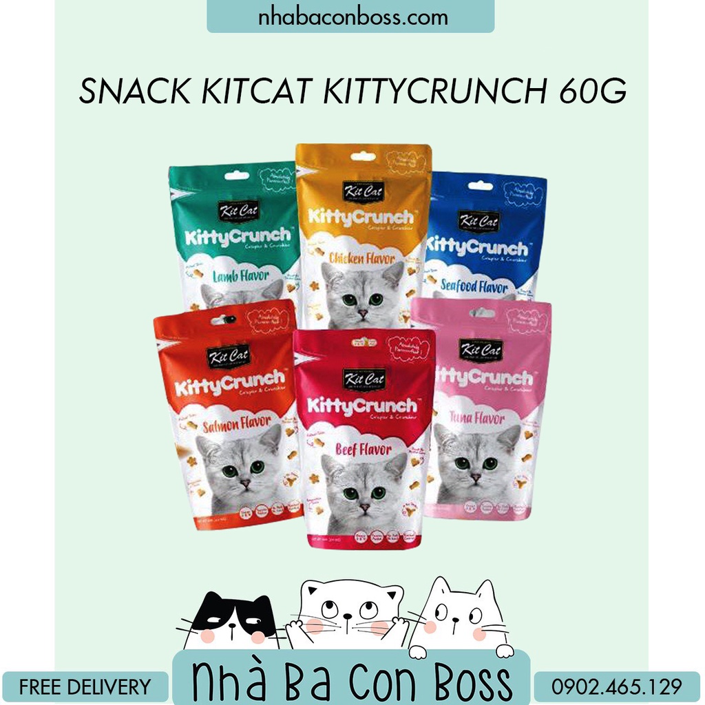 Snack Cho Mèo Kitcat Kitty Crunch 60g - DATE 18.06.2022