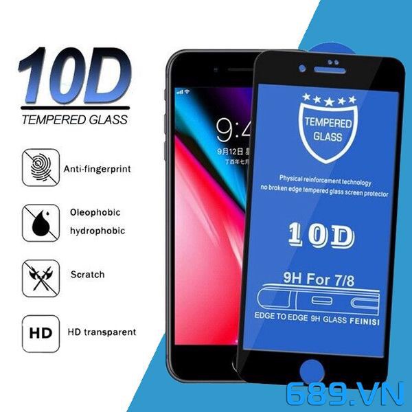Kính Cường lực 10D full viền màn hình từ IPhone 6 đến 12ProMax