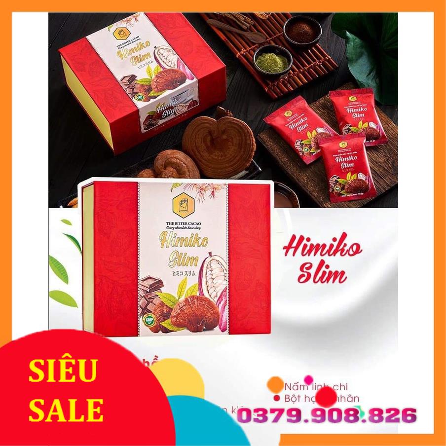 Giảm cân Cacao Himiko slim Nấm Linh Chi nalee slim 2022[ siêu giảm cân hộp 20 gói ]